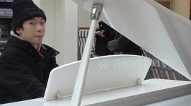 Young Piano Player At The Bullring Birmingham