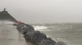 Storm Clodagh batters west coast of Ireland