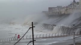 Storm Clodagh batters Blackpool coast