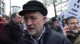 Jeremy Corbyn interview at Climate March, London