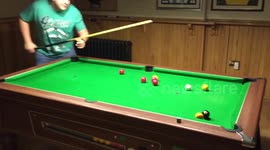 Amazing pool performance ends in epic fail when player tries to pot the black