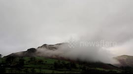 Footage of hill fog 'dancing' in the Lake District, UK