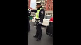 Chinese driver rams his way out of traffic jam