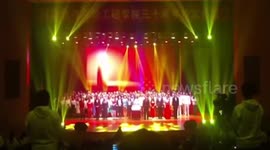 Stage collapses at university concert hall in Beijing