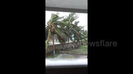 Hurricane Lisa in Belize City, Belize
