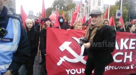 'Don't Pay UK' unionists clash with Anti-vaxxer protesters