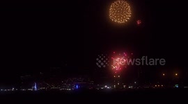 Stunning fireworks display seen above Southend-on-sea, UK