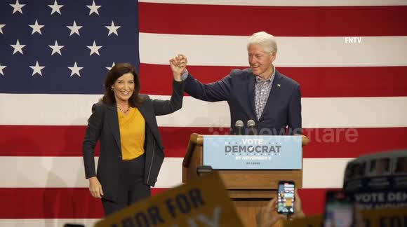 Bill Clinton Rallies for Gov Hochul in Brooklyn, New York City