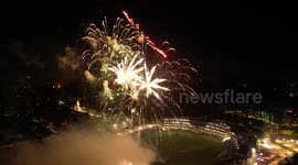 Huge firework display wows crowds at Edgbaston Cricket Stadium in Birmingham during Bonfire Night on November 5th