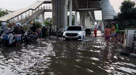 Thousands of displaced residents seek refuge after heavy floods destroy their homes in Jakarta, Indonesia