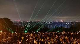 The Alexandra Palace Laser Show that took place before the fireworks