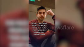 Aspiring soccer player caring for cancer-stricken parents pursues career aged 29