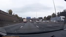 Just Stop Oil Protester on M25 - 7th Nov 2022 - 7.45am