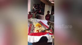 Devastated monkey attends funeral of villager who took care of it in Sri Lanka