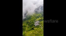 Baze Rice Terraces in Baise City, China