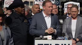 Republican Lee Zeldin speaks at Bronx subway following stabbing