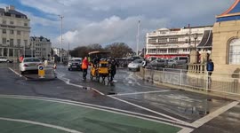 Add to queue London to Brighton Veteran Car Run 2022 Car Car pushed last Km to finish line