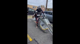 Epic Mandalorian costume and bike