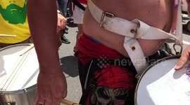 Lula supporters hold