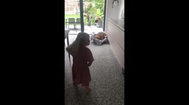 Girl spinning around