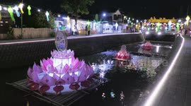 Thai city illuminated as locals celebrate festival of lights