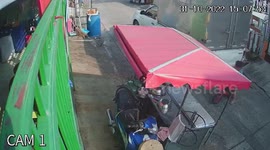 Boy emerges unscathed after being run over by reversing pickup truck