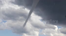 Massive twisting column of water pops up in Turkey