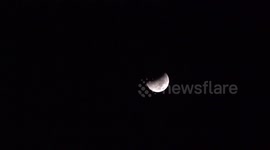 Blood Moon Lunar Eclipse Nears Total