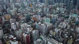 Daily life in most densely populated areas in Hong Kong