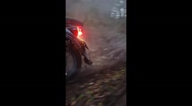 Dnepr mt10 driving muddy Road with hard enduro tyre . Testing rear tyre in different conditions.