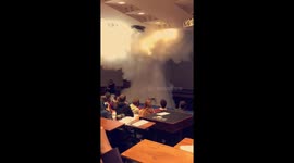Boom! Awesome physics experiment performed in college lecture