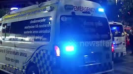 Fifteen spectators injured when firework explodes at Buddhist festival in Thailand