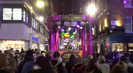 Christmas celebrations begin in London: Carnaby Street's party