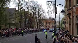 Waiting Crowds Welcome King Charles III Visit to York Minster