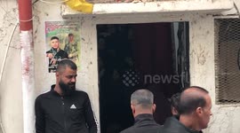 Mourners attend the funeral of Palestinian Mahdi Hashash, who was shot killed by Israeli forces during an Israeli military raid