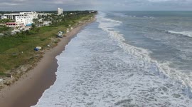 Hurricane Nicole: Lifeguard station almost felled by beach erosion