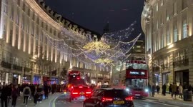 Christmas lights switched on in Regent Street
