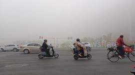 Heavy Fog Hit Suqian, China