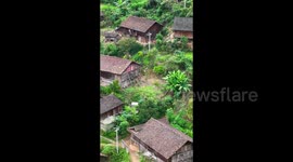Ancient Village Stilted Buildings in Baise City, China