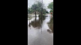 Flooding from Nicole's landfall slam in Saint Augustine, Florida