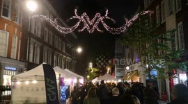 Marleybone Village in London celebrates in style with a proper Christmas lights switch on that was also full of activities and stalls and even a Big Wheel