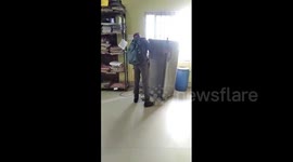 Cobra removed after found hiding in Indian police station fridge
