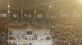 Angry football fans riot during student match in Thailand