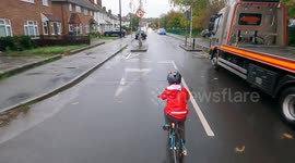Viral clip of motorist driving close to 5-year-old cyclist sparks heated debate online
