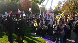 Cop27 climate activists gather after warmest UK Armistice Day on record