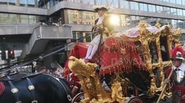 The new Lord Mayor of the City Of London at the end of the Lord Mayor's Show