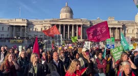 COP27 Climate Justice Protest on World Day for Action in central London.