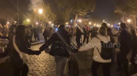 Celebrations in Odesa after Russia's withdrawal from Kherson