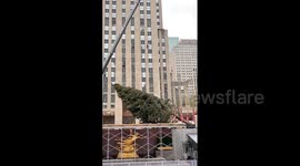 US: 2022 Rockefeller Center Christmas Tree Arrives In New York City