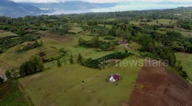 One of the churches on the hill on Samosir Island, Toba, North Sumatra.